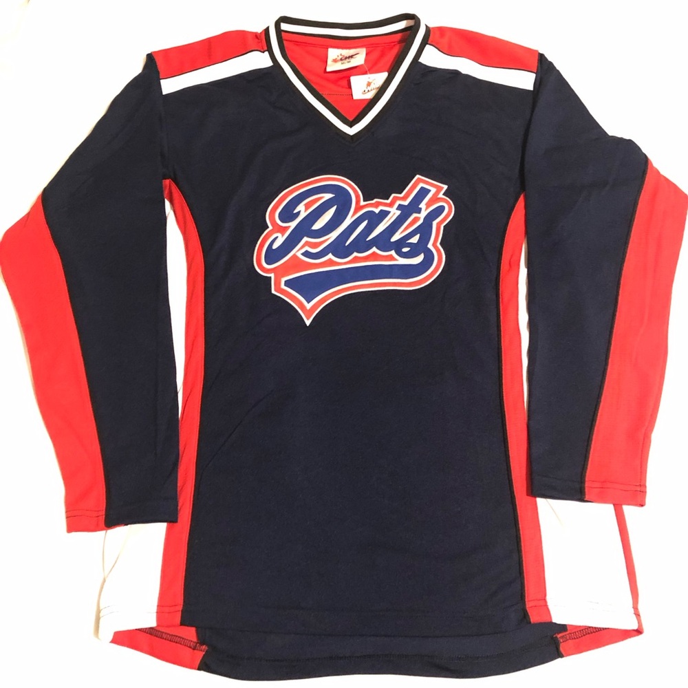 Regina Pats Hockey Stitched Sewn Fan Jersey WHL CHL Bedard Navy Blue Medium NWT